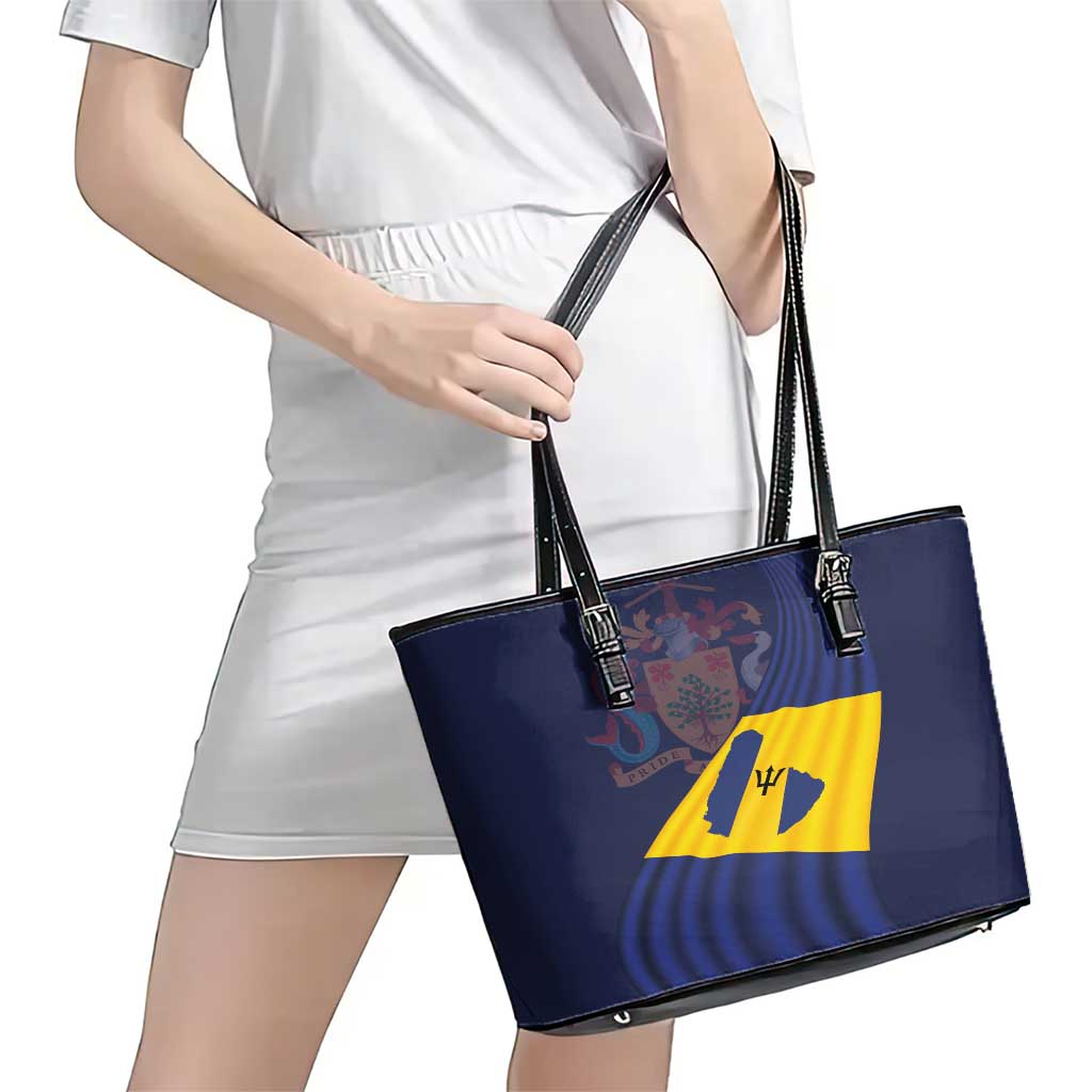 Barbados Independence Day Leather Tote Bag National Flag Design LT03