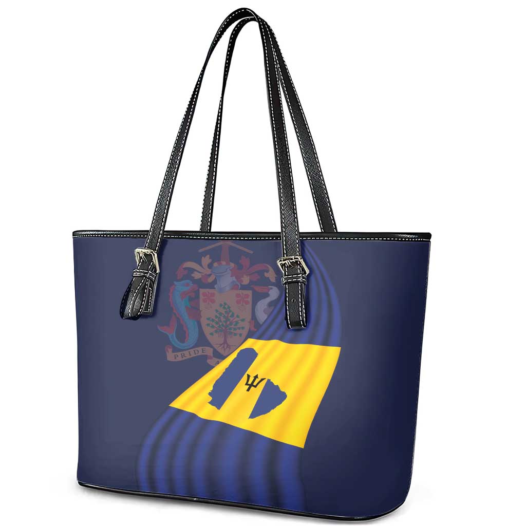 Barbados Independence Day Leather Tote Bag National Flag Design LT03