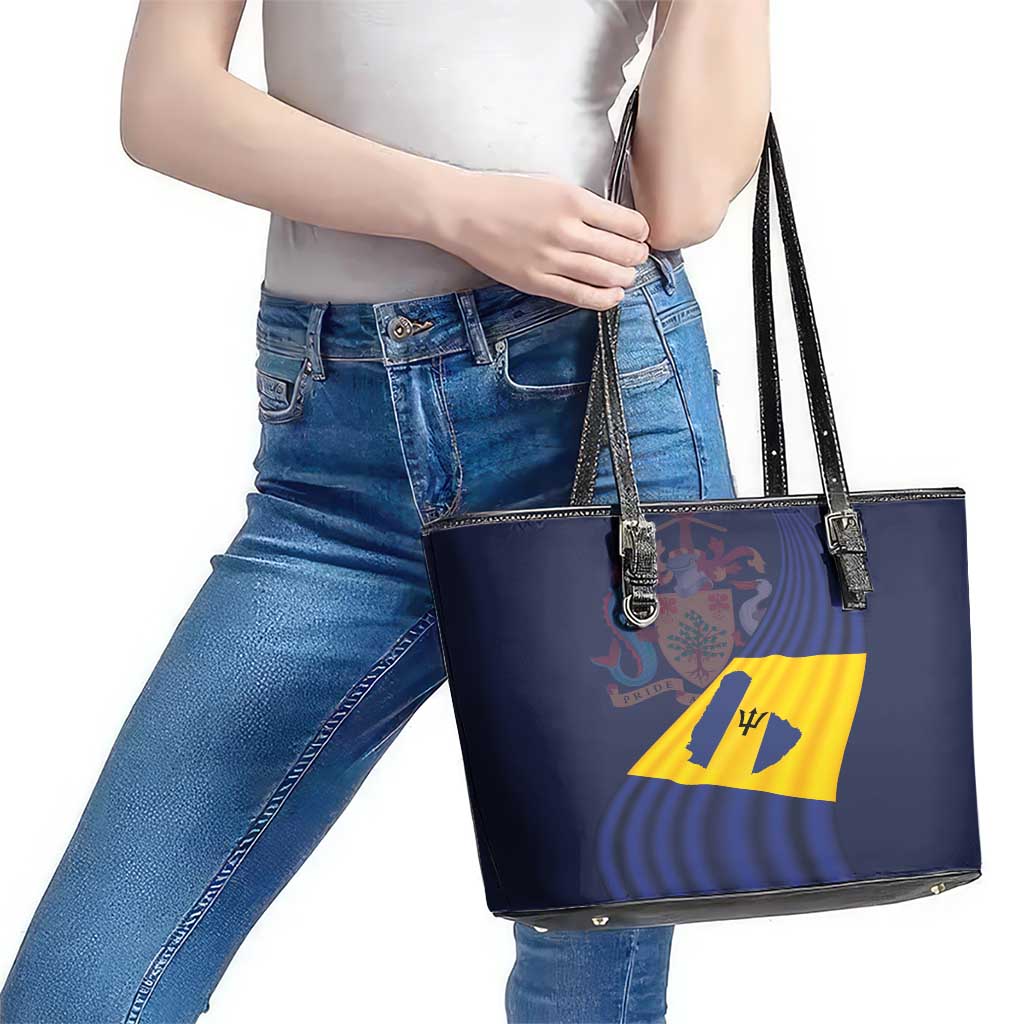 Barbados Independence Day Leather Tote Bag National Flag Design LT03