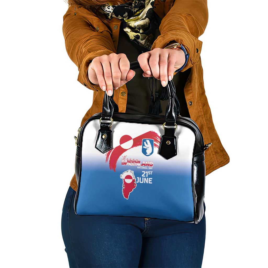 Greenland National Day Shoulder Handbag National Country Flag and Emblem with The Map LT03