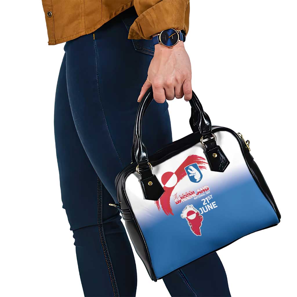 Greenland National Day Shoulder Handbag National Country Flag and Emblem with The Map LT03