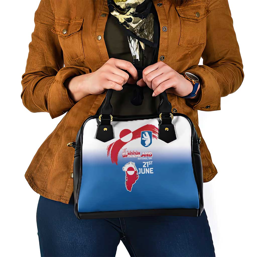 Greenland National Day Shoulder Handbag National Country Flag and Emblem with The Map LT03