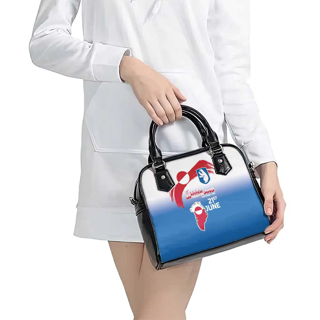 Greenland National Day Shoulder Handbag National Country Flag and Emblem with The Map LT03