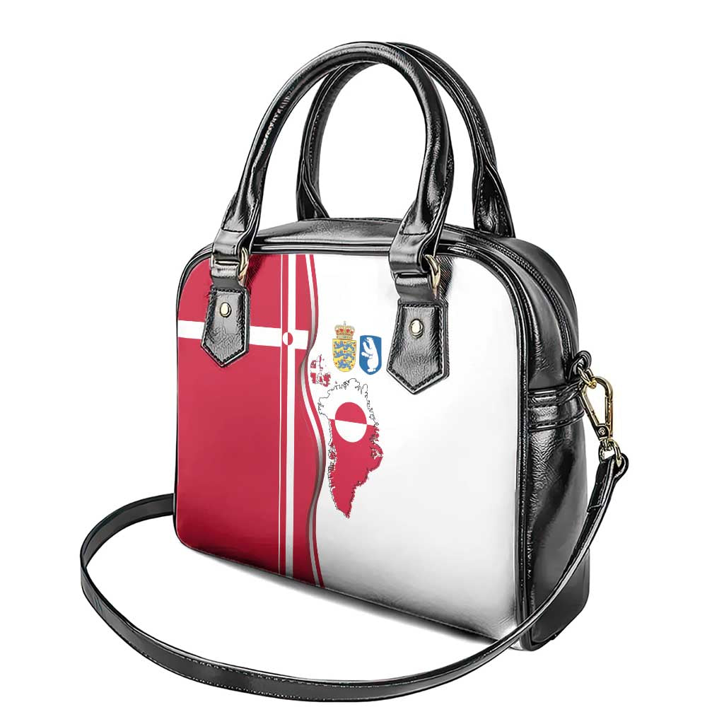 Greenland and Denmark Together Shoulder Handbag National Country Map and Flag Style LT03