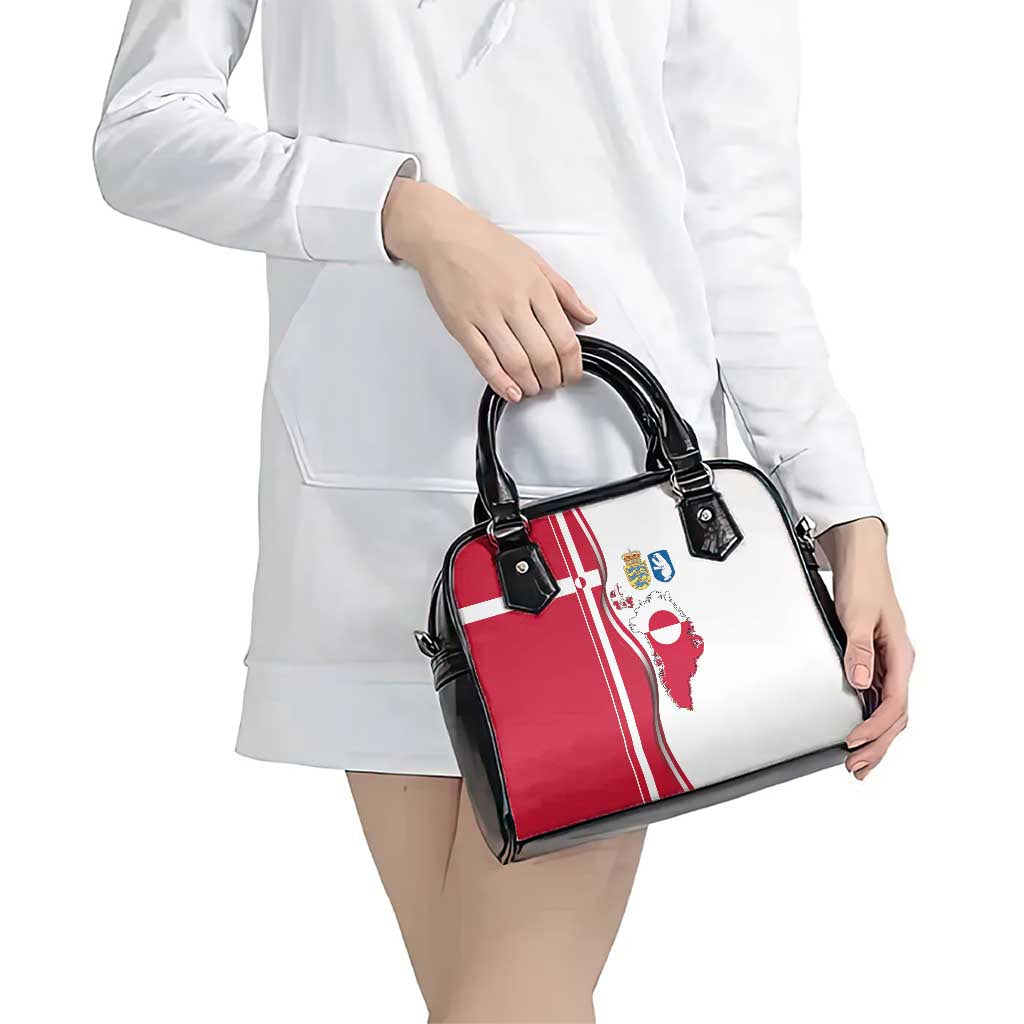 Greenland and Denmark Together Shoulder Handbag National Country Map and Flag Style LT03