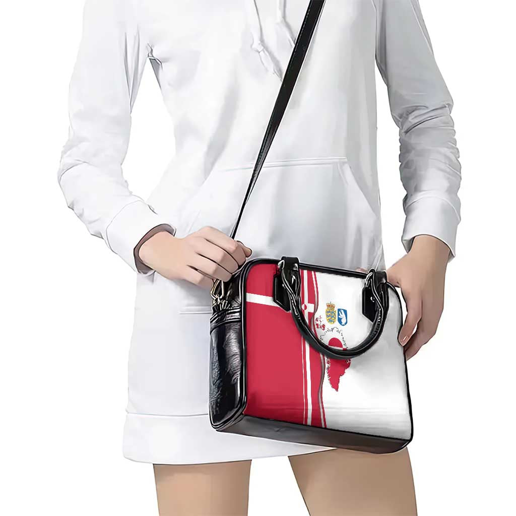 Greenland and Denmark Together Shoulder Handbag National Country Map and Flag Style LT03