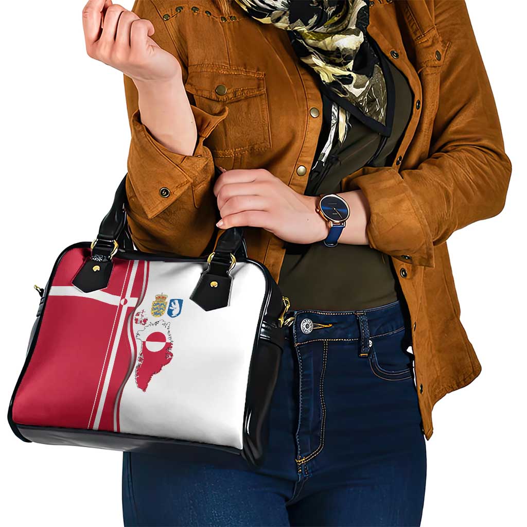 Greenland and Denmark Together Shoulder Handbag National Country Map and Flag Style LT03