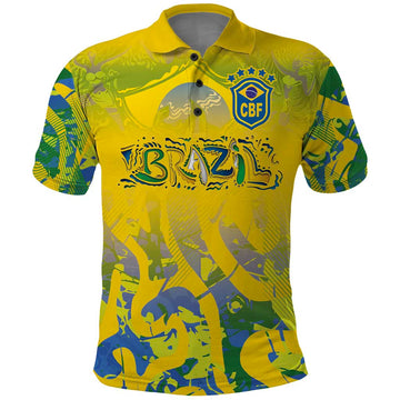 Custom Brazil Football Champion 2024 Polo Shirt LT03
