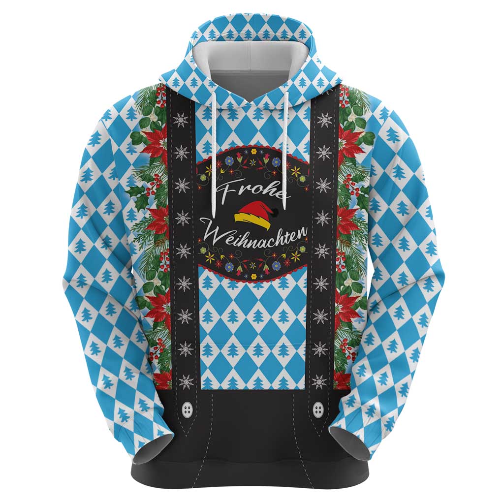 German Christmas Hoodie Lederhosen Weihnachten Style with Bavaria Pattern LT03