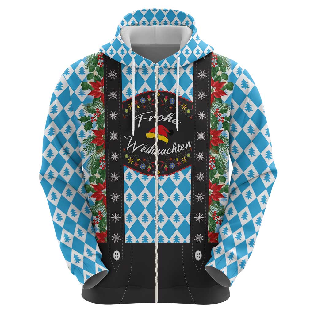 German Christmas Hoodie Lederhosen Weihnachten Style with Bavaria Pattern LT03