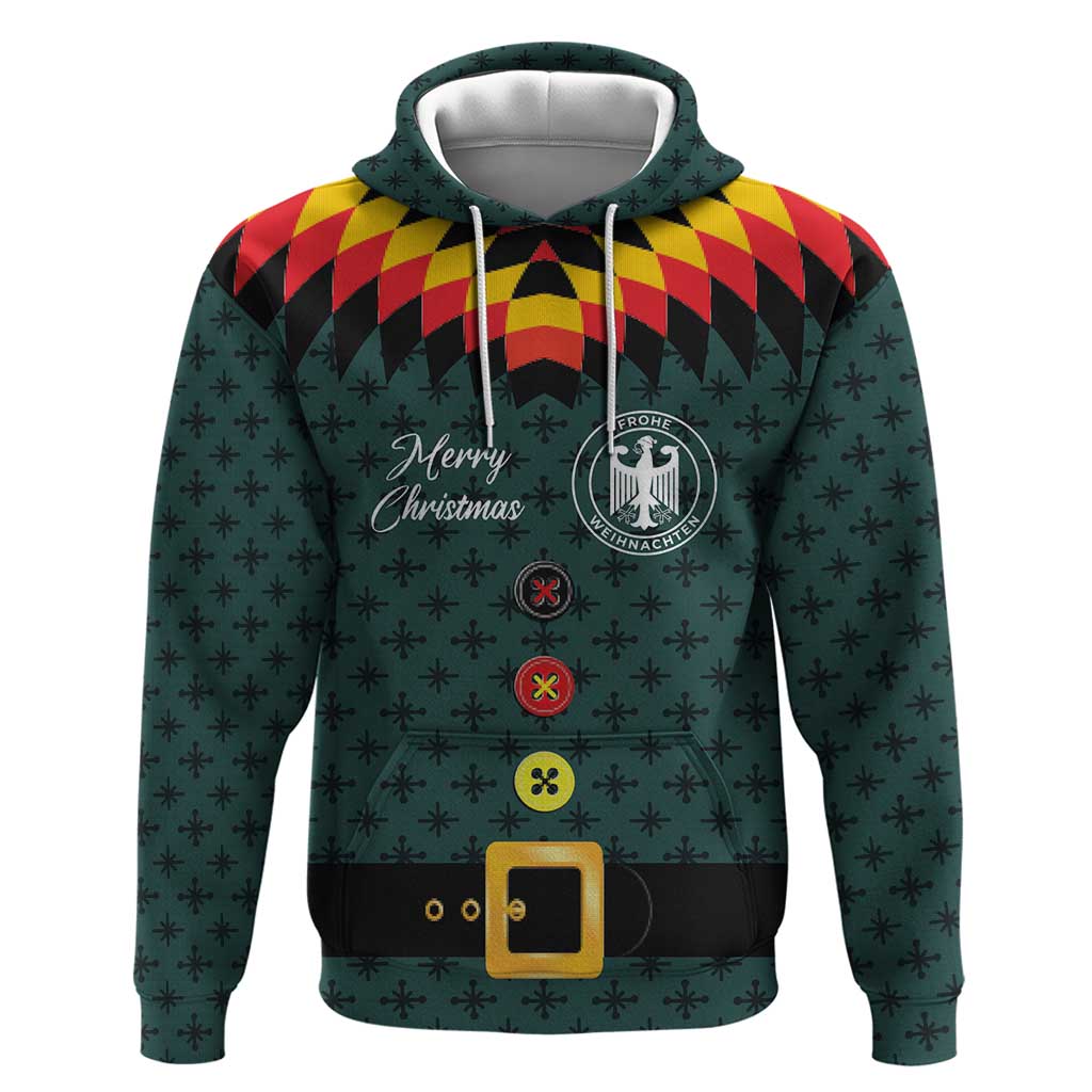 Custom German Christmas Hoodie German Football Jersey mix Santa Suit Style LT03