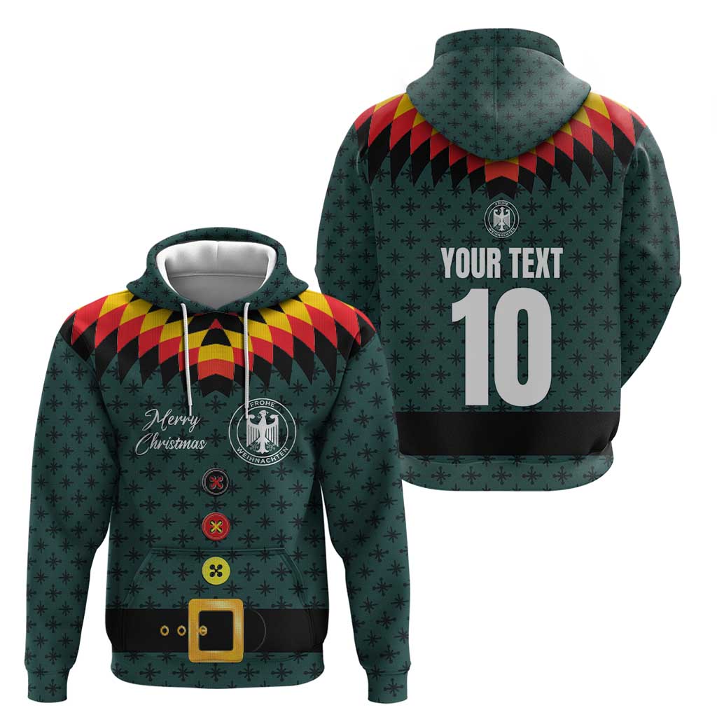 Custom German Christmas Hoodie German Football Jersey mix Santa Suit Style LT03