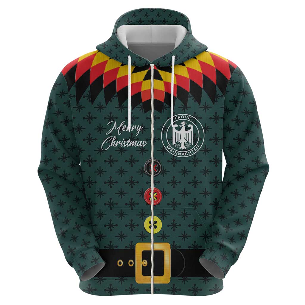 Custom German Christmas Hoodie German Football Jersey mix Santa Suit Style LT03