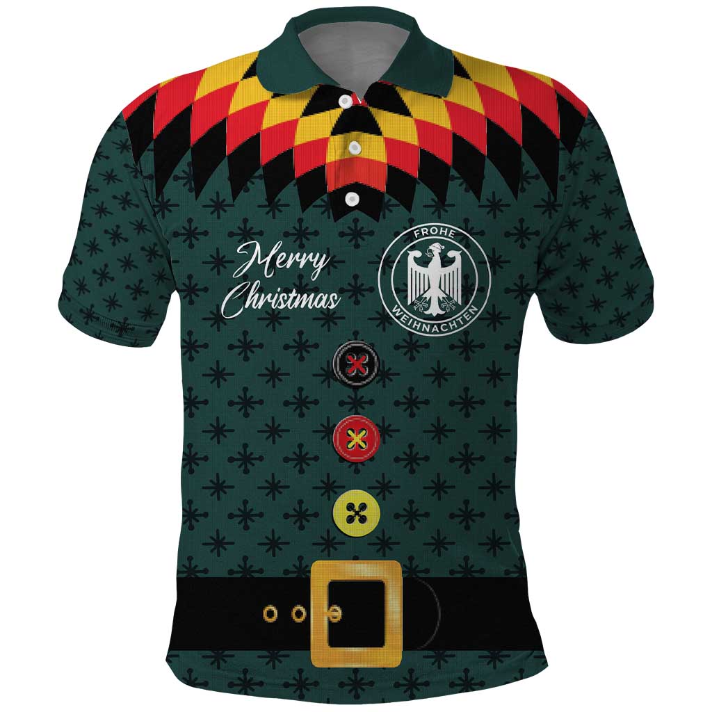Custom German Christmas Polo Shirt German Football Jersey mix Santa Suit Style LT03