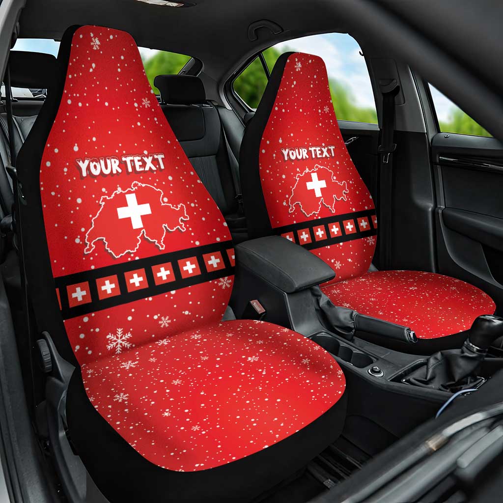 Personalized Swiss Christmas - Designed in Santa Suit Car Seat Cover LT03