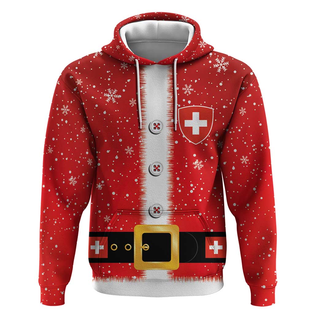 Personalized Swiss Christmas - Designed in Santa Suit Hoodie LT03