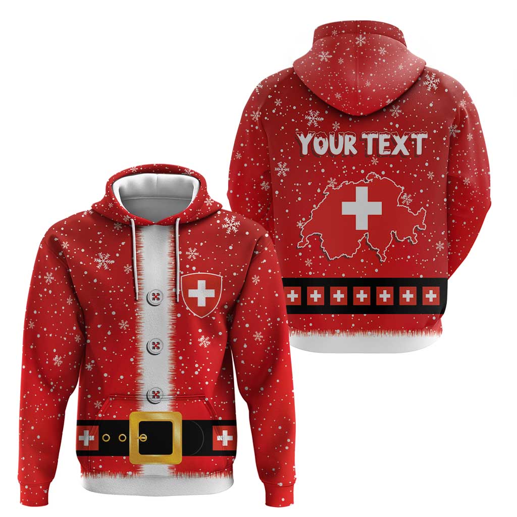Personalized Swiss Christmas - Designed in Santa Suit Hoodie LT03