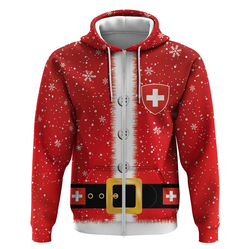 Personalized Swiss Christmas - Designed in Santa Suit Hoodie LT03