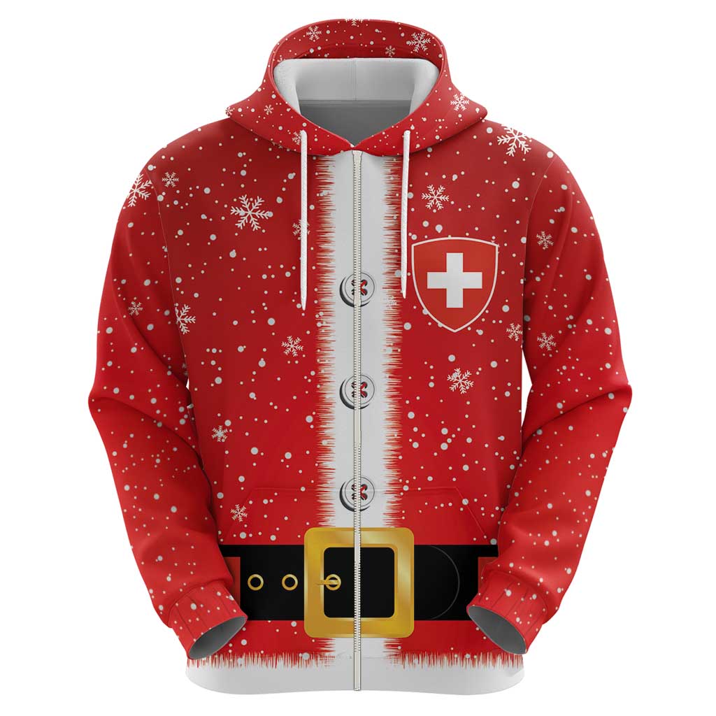 Personalized Swiss Christmas - Designed in Santa Suit Hoodie LT03