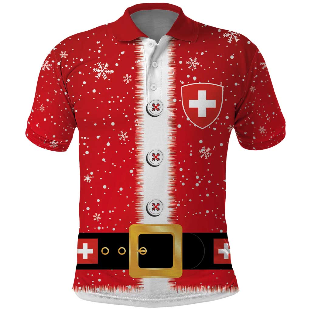 Personalized Swiss Christmas - Designed in Santa Suit Polo Shirt LT03
