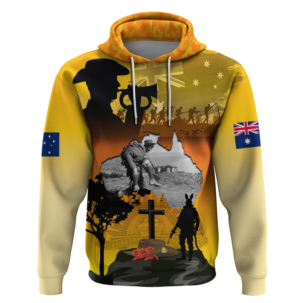 Australia ANZAC Day Hoodie Gallipoli Lest We Forget LT03