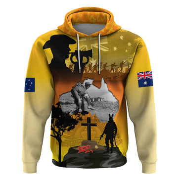 Australia ANZAC Day Hoodie Gallipoli Lest We Forget LT03