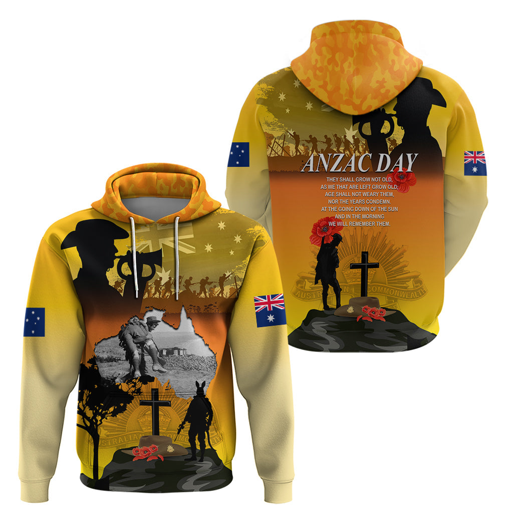 Australia ANZAC Day Hoodie Gallipoli Lest We Forget LT03