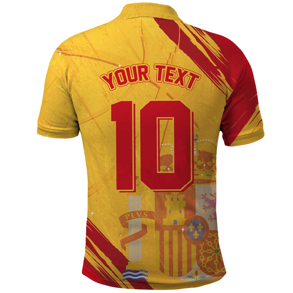 Custom Basketball Fan Jersey Spanish Polo Shirt Royal Seal of España LT03