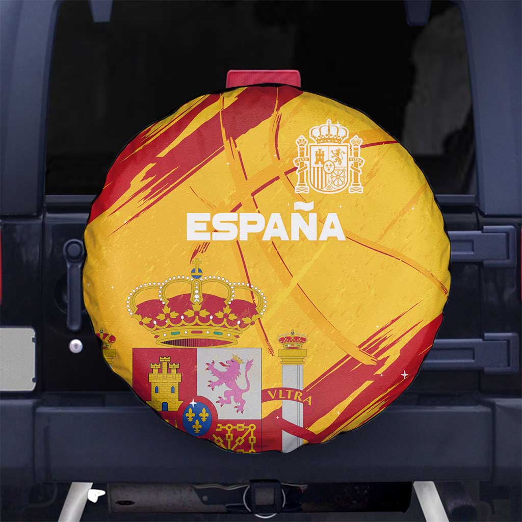 Basketball Fan Jersey Spanish Spare Tire Cover Royal Seal of España LT03