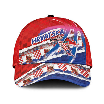 Basketball Fan Jersey Croatian Classic Cap Hrvatska-The Chequered Ones LT03