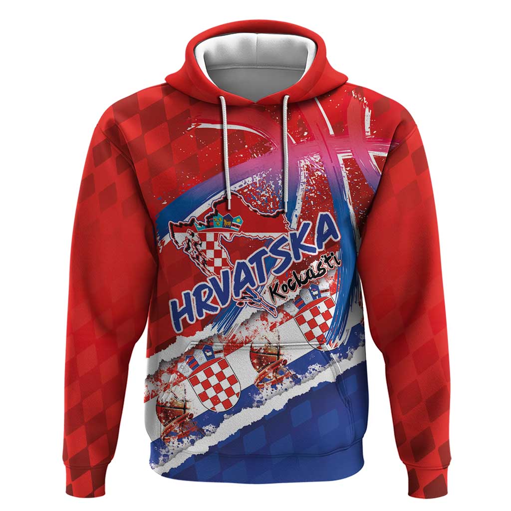 Basketball Fan Jersey Croatian Hoodie Hrvatska-The Chequered Ones LT03