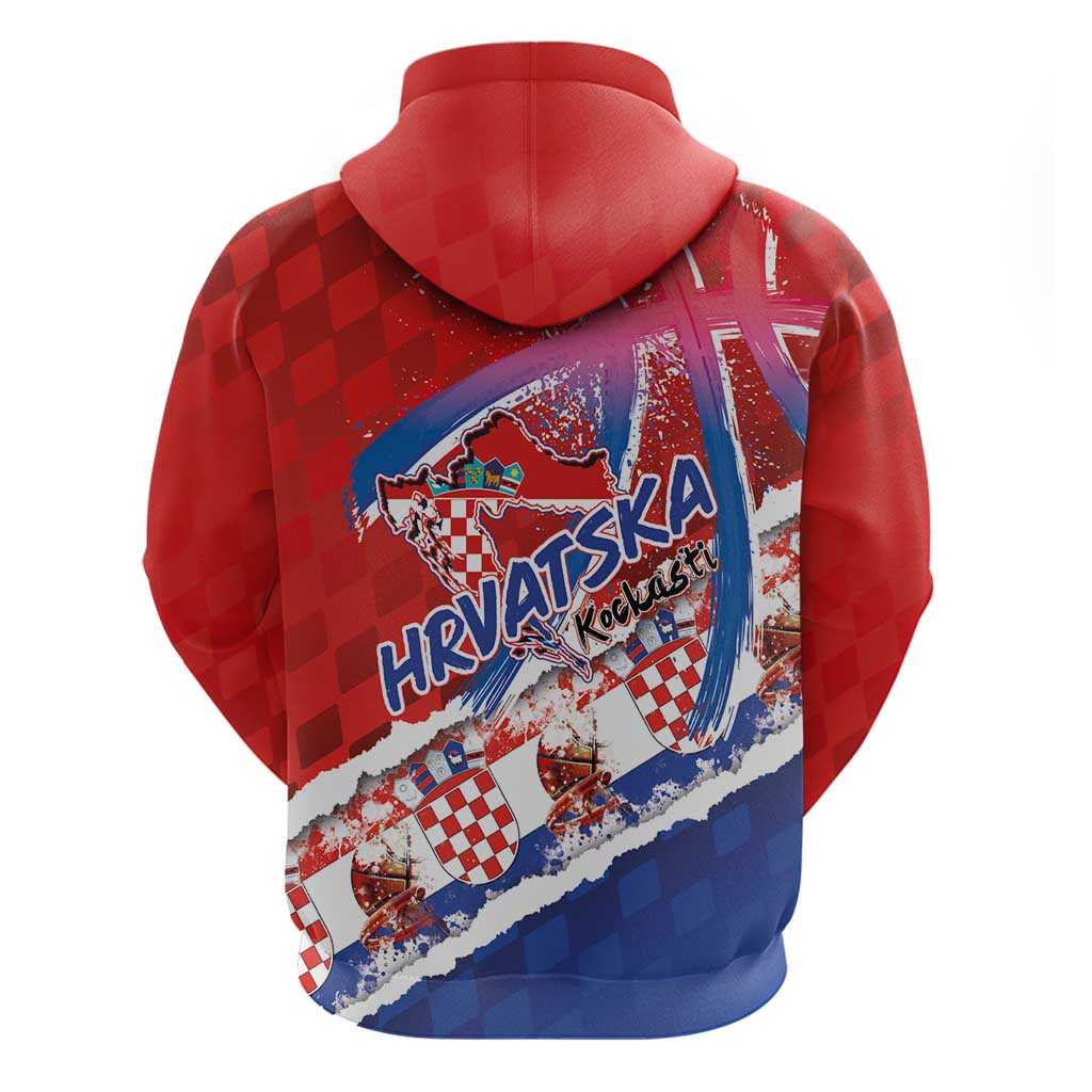 Basketball Fan Jersey Croatian Hoodie Hrvatska-The Chequered Ones LT03