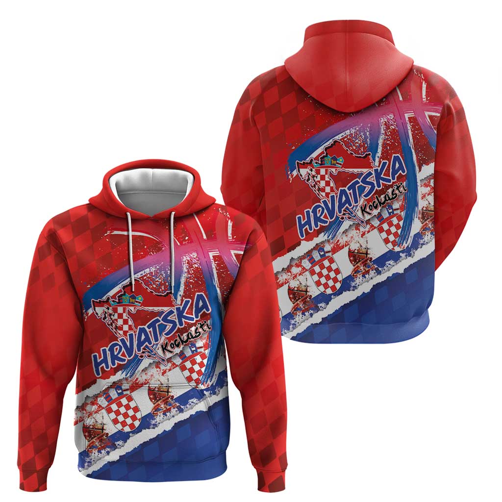 Basketball Fan Jersey Croatian Hoodie Hrvatska-The Chequered Ones LT03
