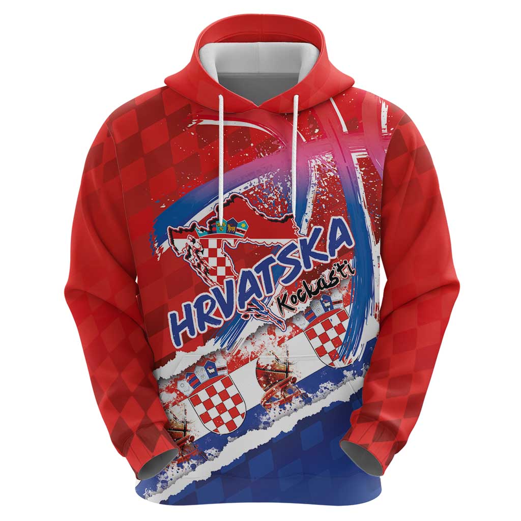 Basketball Fan Jersey Croatian Hoodie Hrvatska-The Chequered Ones LT03