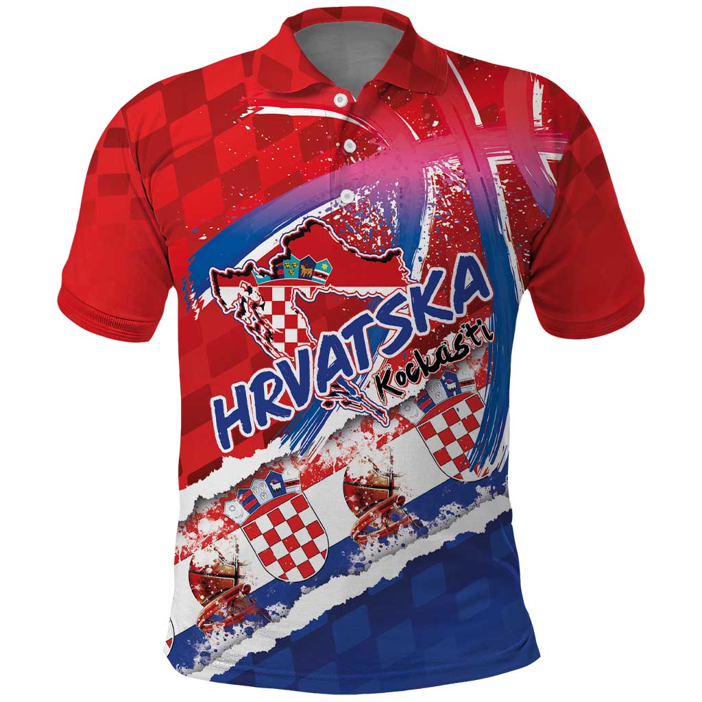 Basketball Fan Jersey Croatian Polo Shirt Hrvatska-The Chequered Ones LT03
