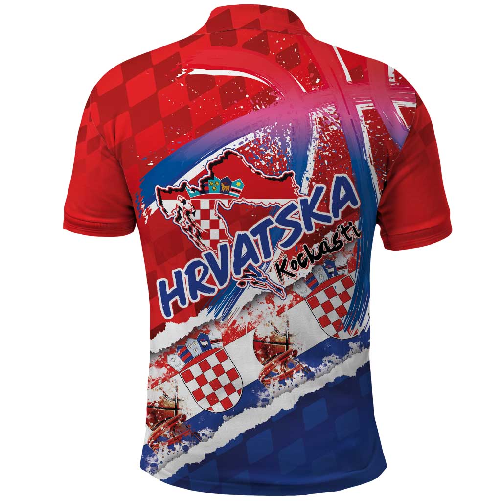 Basketball Fan Jersey Croatian Polo Shirt Hrvatska-The Chequered Ones LT03