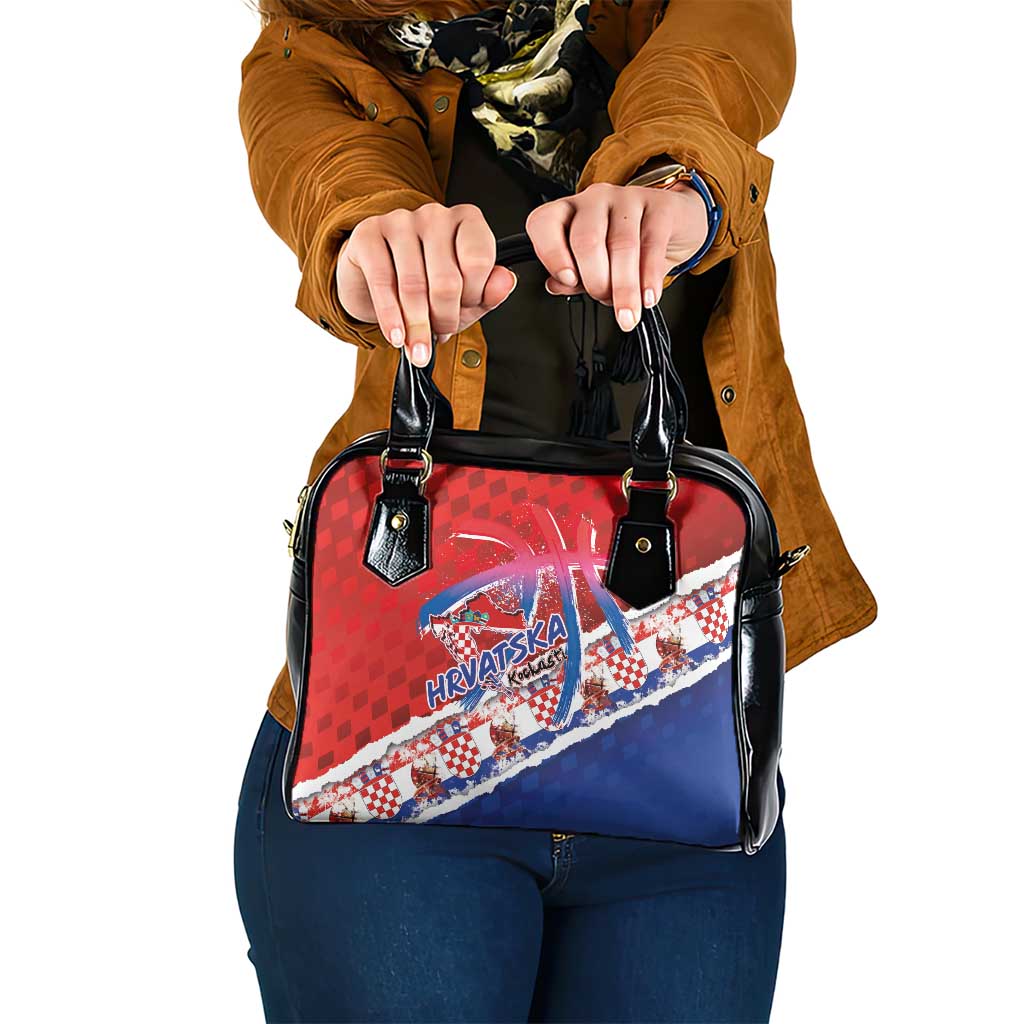 Basketball Fan Jersey Croatian Shoulder Handbag Hrvatska-The Chequered Ones LT03