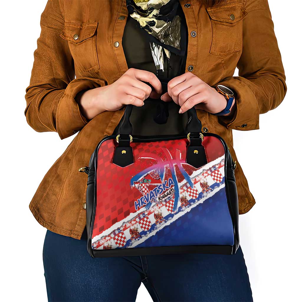 Basketball Fan Jersey Croatian Shoulder Handbag Hrvatska-The Chequered Ones LT03