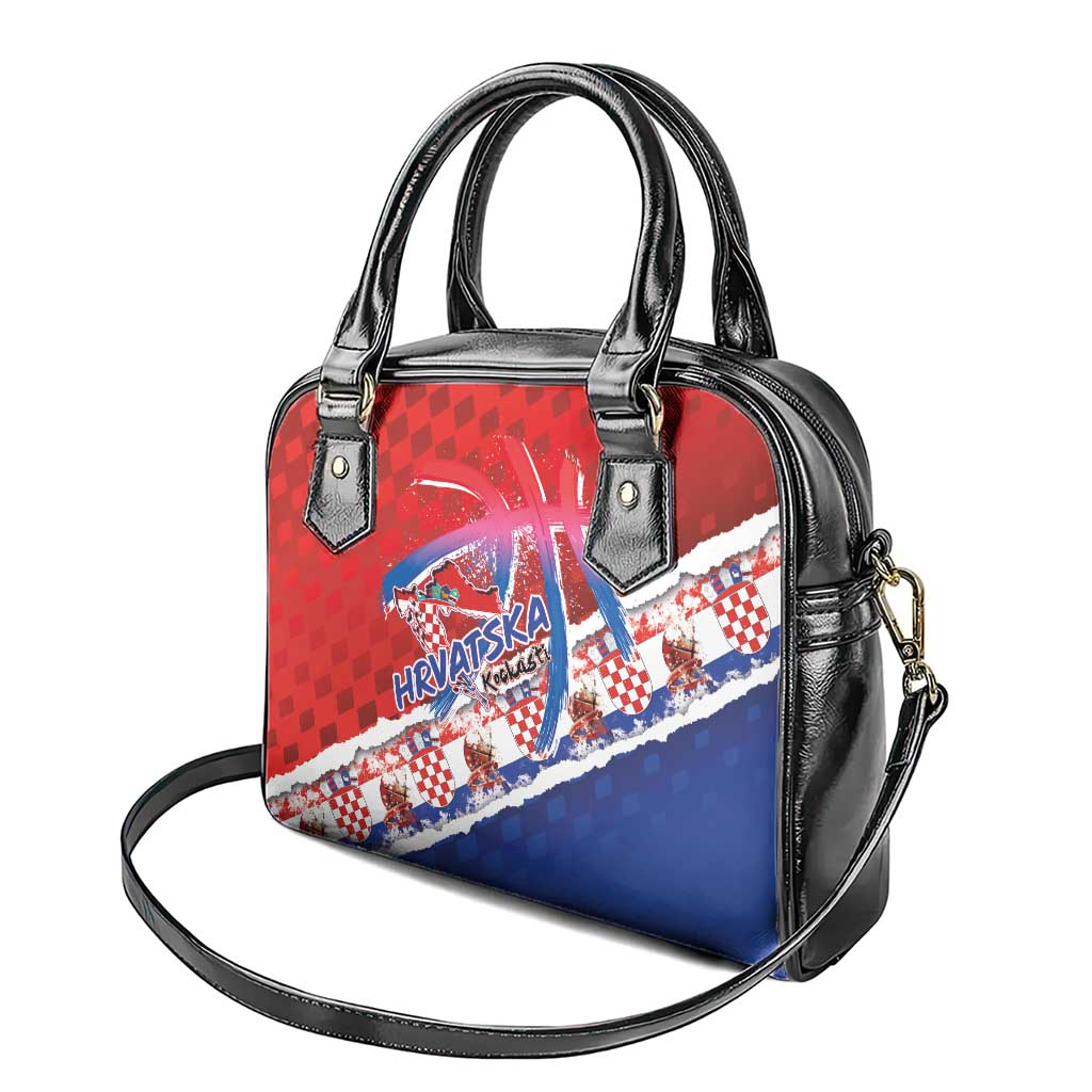 Basketball Fan Jersey Croatian Shoulder Handbag Hrvatska-The Chequered Ones LT03