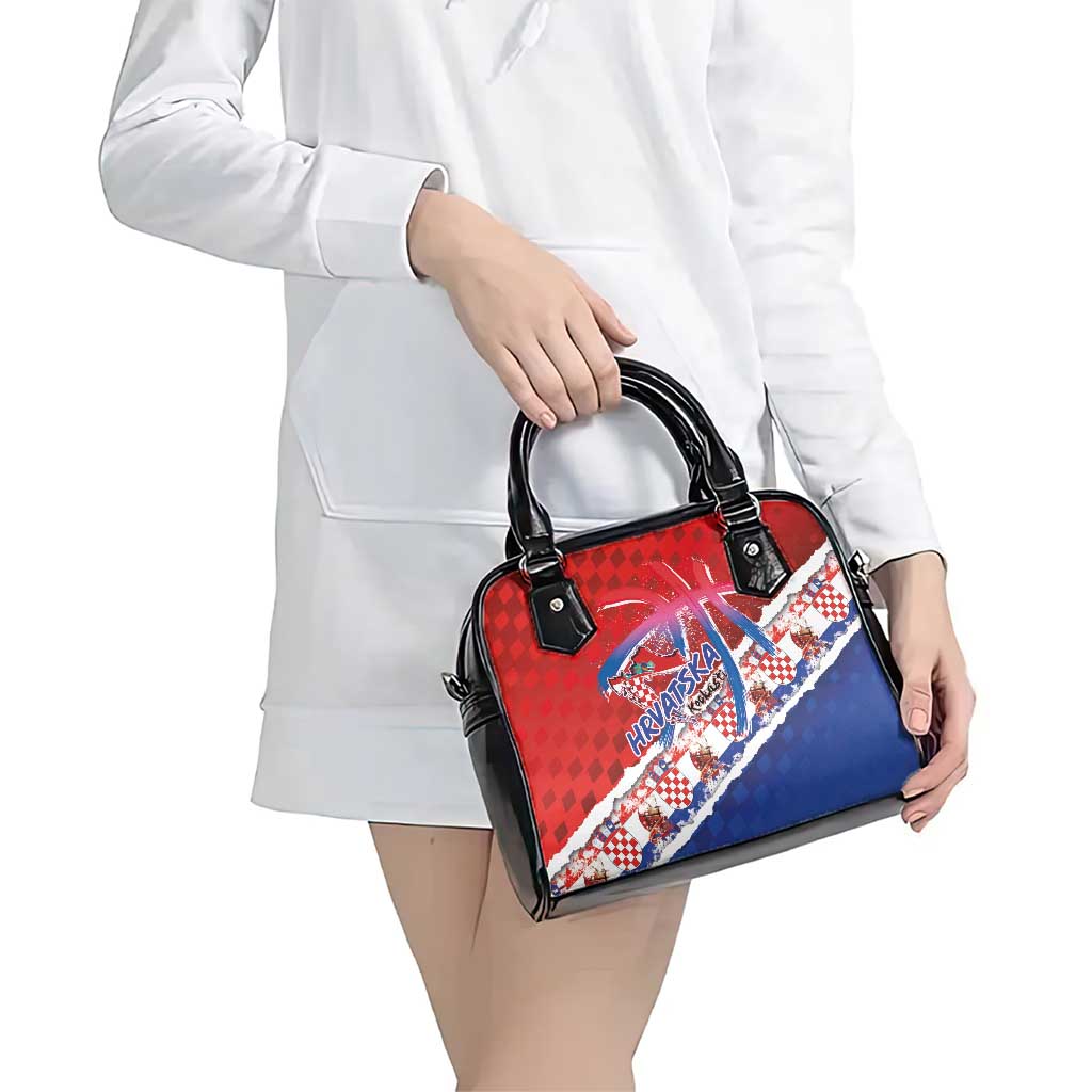 Basketball Fan Jersey Croatian Shoulder Handbag Hrvatska-The Chequered Ones LT03