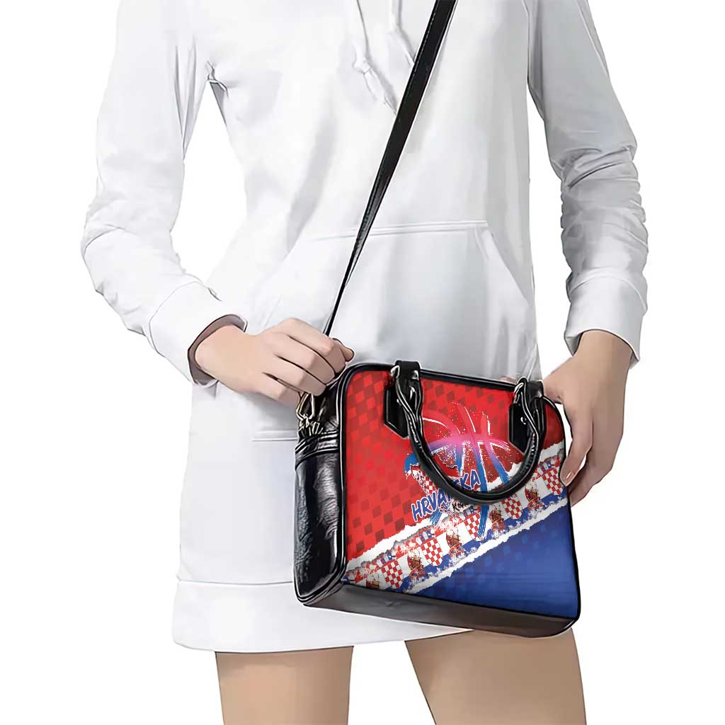 Basketball Fan Jersey Croatian Shoulder Handbag Hrvatska-The Chequered Ones LT03