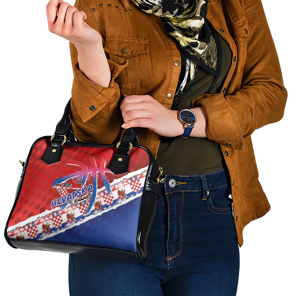 Basketball Fan Jersey Croatian Shoulder Handbag Hrvatska-The Chequered Ones LT03