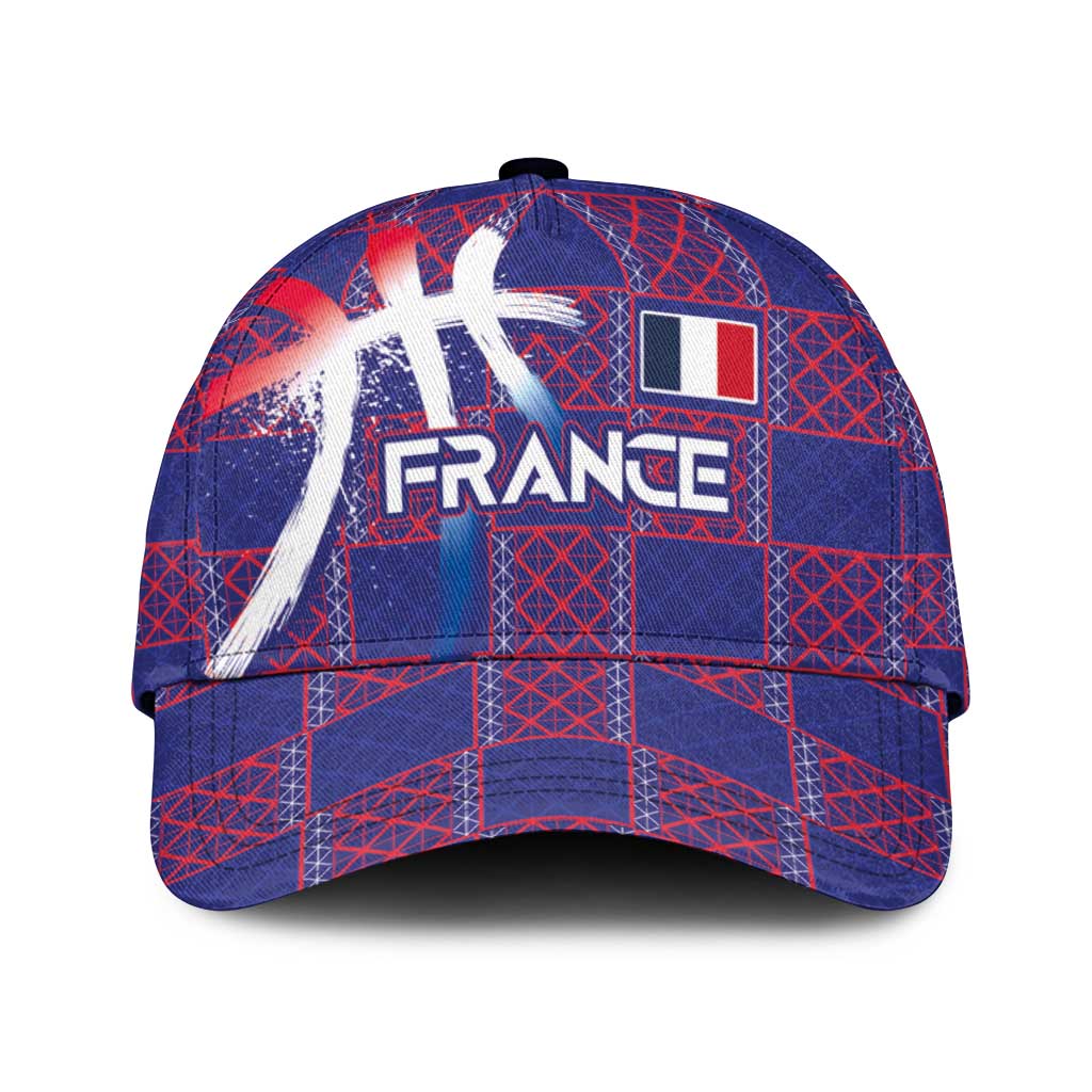 Basketball Fan Jersey French Classic Cap Paris Architectural Heritage Checkered Style LT03