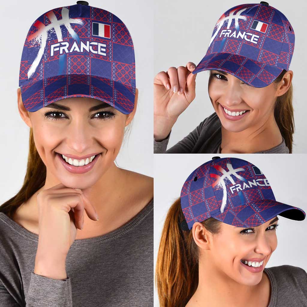 Basketball Fan Jersey French Classic Cap Paris Architectural Heritage Checkered Style LT03