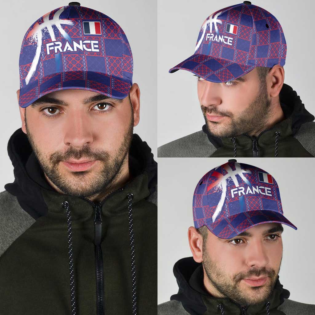 Basketball Fan Jersey French Classic Cap Paris Architectural Heritage Checkered Style LT03