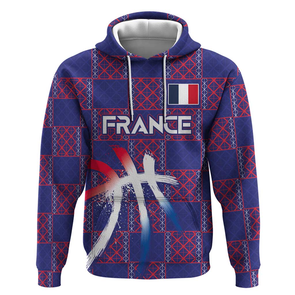 Custom Basketball Fan Jersey French Hoodie Paris Architectural Heritage Checkered Style LT03