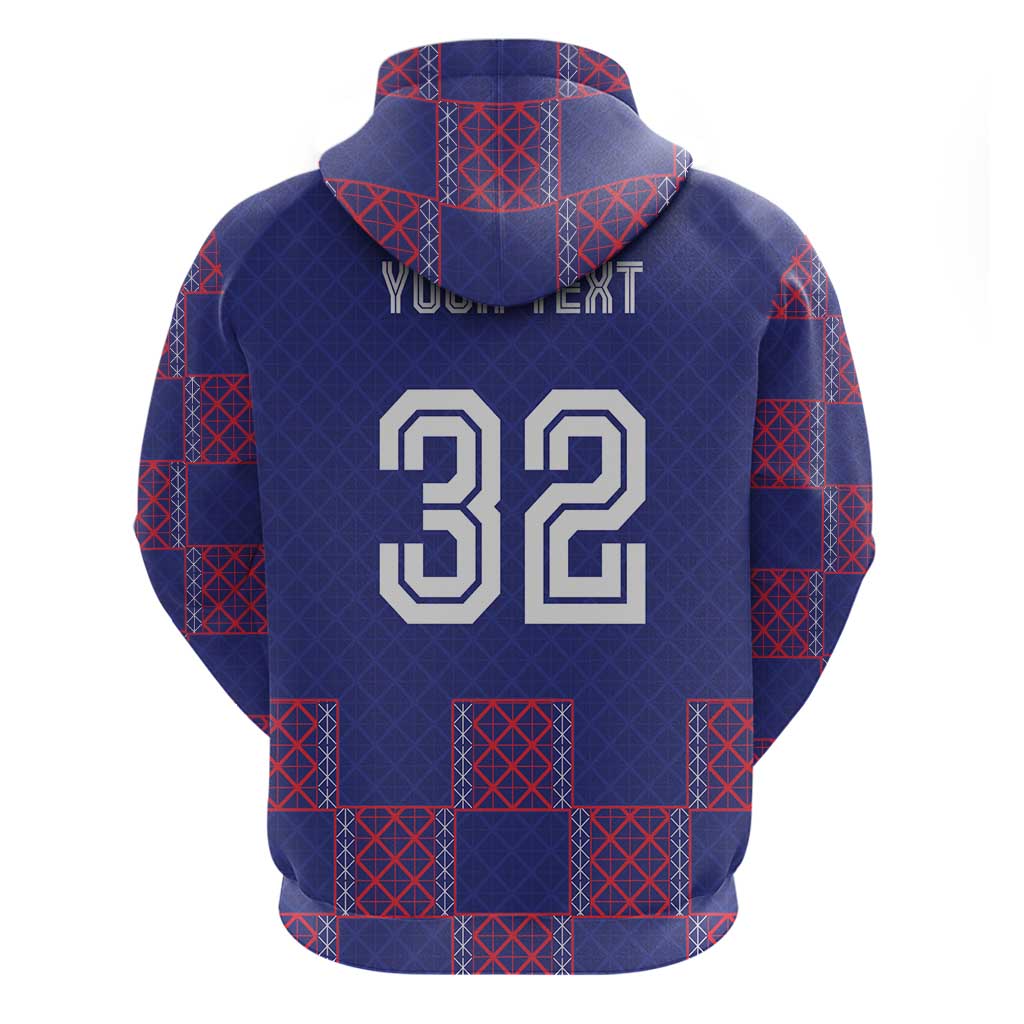 Custom Basketball Fan Jersey French Hoodie Paris Architectural Heritage Checkered Style LT03
