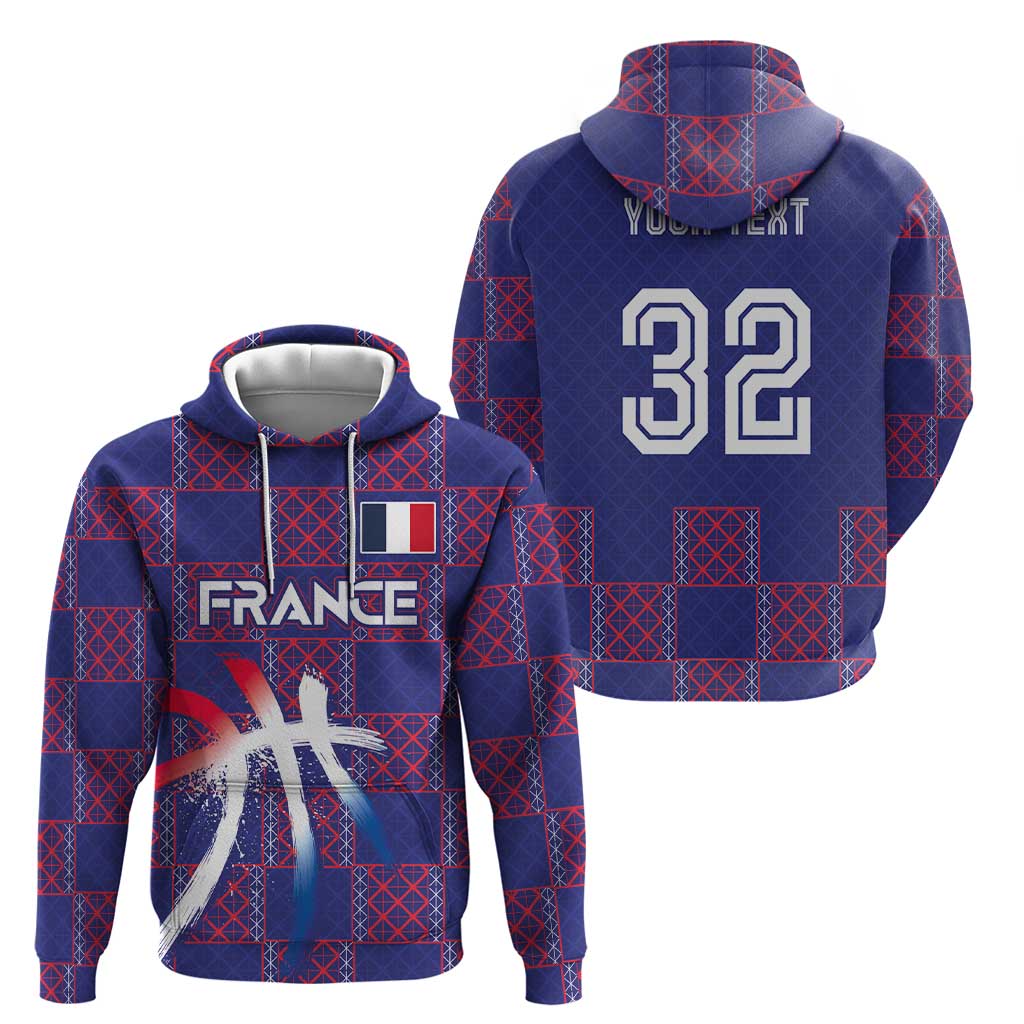 Custom Basketball Fan Jersey French Hoodie Paris Architectural Heritage Checkered Style LT03