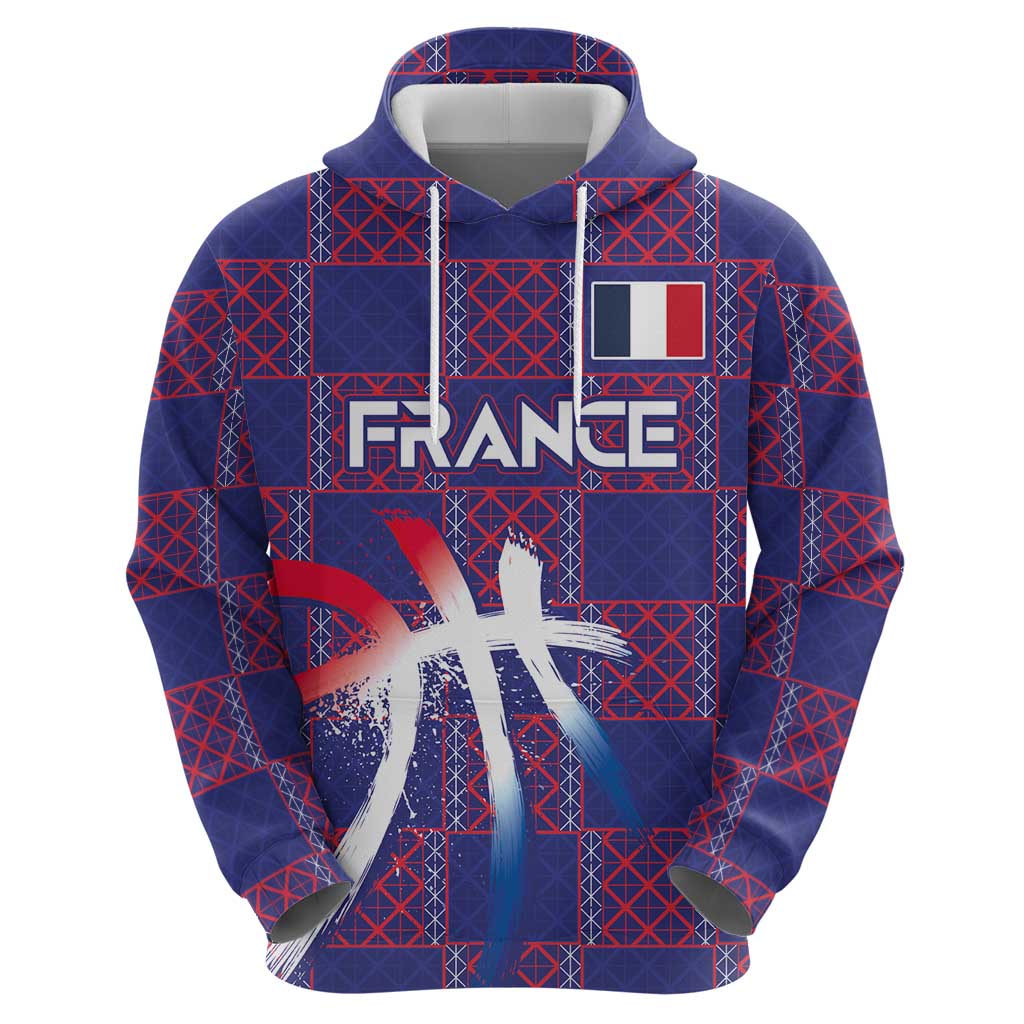 Custom Basketball Fan Jersey French Hoodie Paris Architectural Heritage Checkered Style LT03