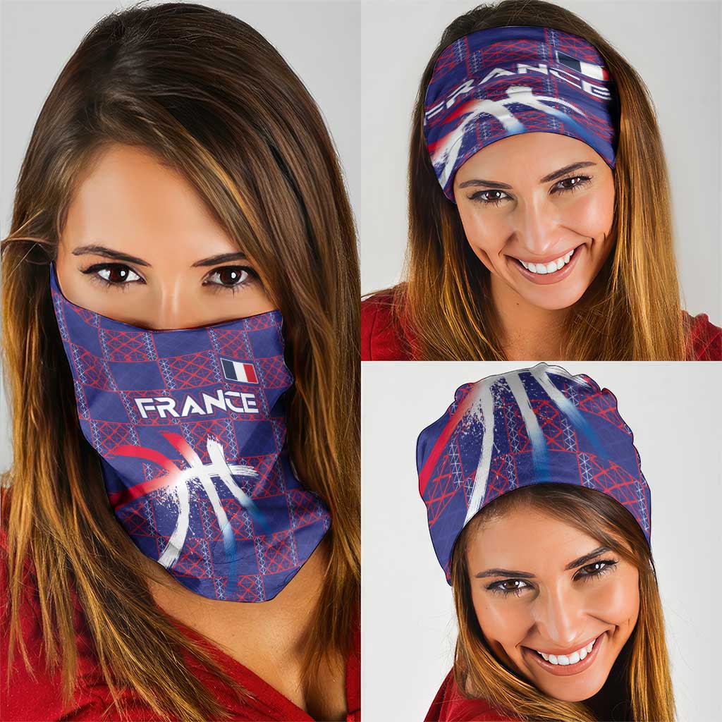 Basketball Fan Jersey French Neck Gaiter Paris Architectural Heritage Checkered Style LT03